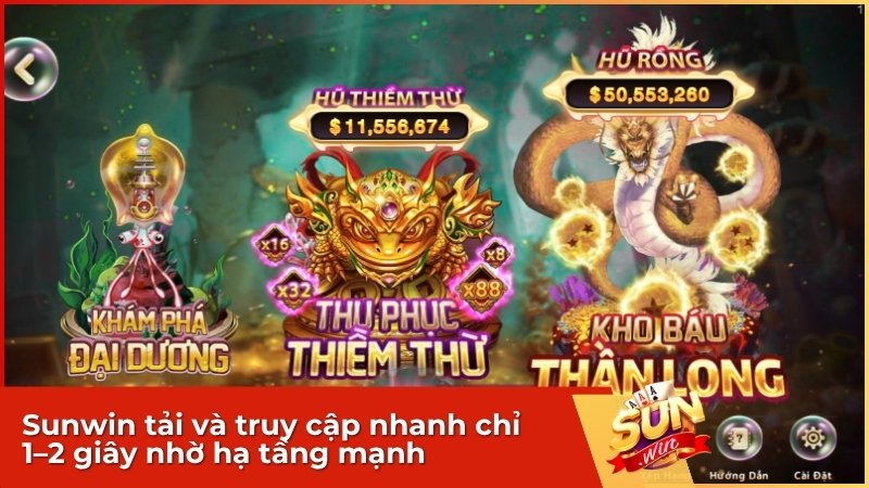 Sunwin tải và truy cập nhanh chỉ 1–2 giây nhờ hạ tầng mạnh